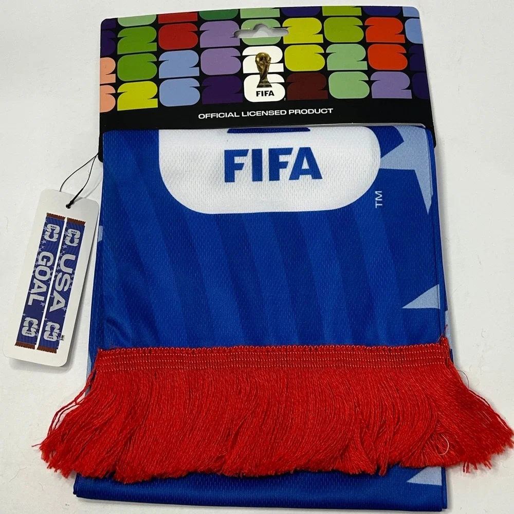 FIFA World Cup 26 USA Scarf Blue Red White Official Licensed Goal Soccer 7